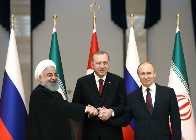 Beştepe'de Büyük Buluşma! Erdoğan, Putin ve Ruhani Buluştu, Masada Suriye Var