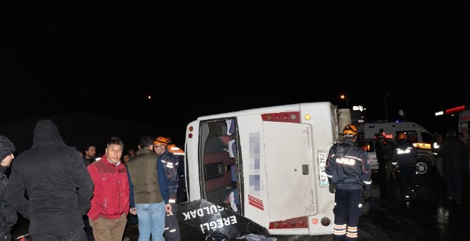Zonguldak’ta Katliam Gibi Kaza! Yolcu Otobüsü Devrildi: 1 Ölü, 16 Yaralı