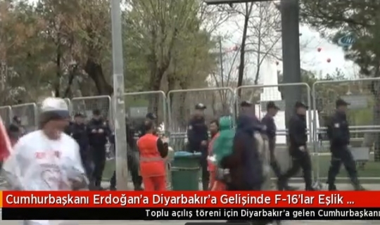 Cumhurbaşkanı Erdoğan'ı Diyarbakır'a Gelişinde F 16'lar Karşıladı!