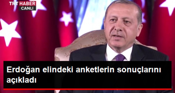 Cumhurbaşkanı Erdoğan TRT Haber Canlı Yayınında Elindeki Son Anket Sonuçlarını Açıkladı!