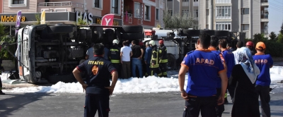 Konya’da Büyük Bir Faciadan Dönüldü! Gaz Tankeri Devrildi: Apartmanlar Tahliye Edildi