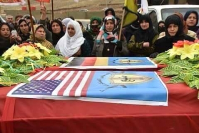 Terörist Cenazesinde Skandal Görüntüler! 3 Ülkenin Kirli İttifakı Kare Kare Ortaya Çıktı
